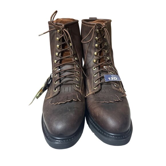 Masterson Boot Co. Mens Brown Leather Lace-Up Boots Size 13D NWT‎